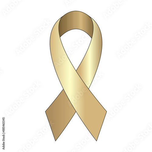 Bring hostages home. Golden Ribbon isolated white background. Gold gradient Ribbon design. Vector illustration can used web social media banner poster template design.
