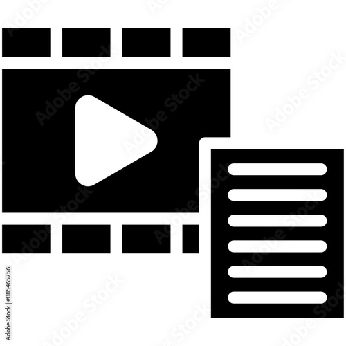 Plot vector icon illustration of Filmmaking iconset.