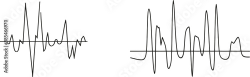 Cardiogram continuous one line design isolated on white