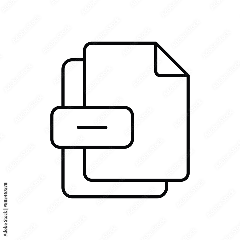 document line icon with white background vector stock illustration document line icon with white background vector stock illustration