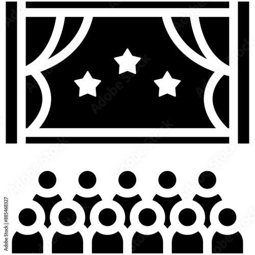 Film Festival vector icon illustration of Filmmaking iconset.