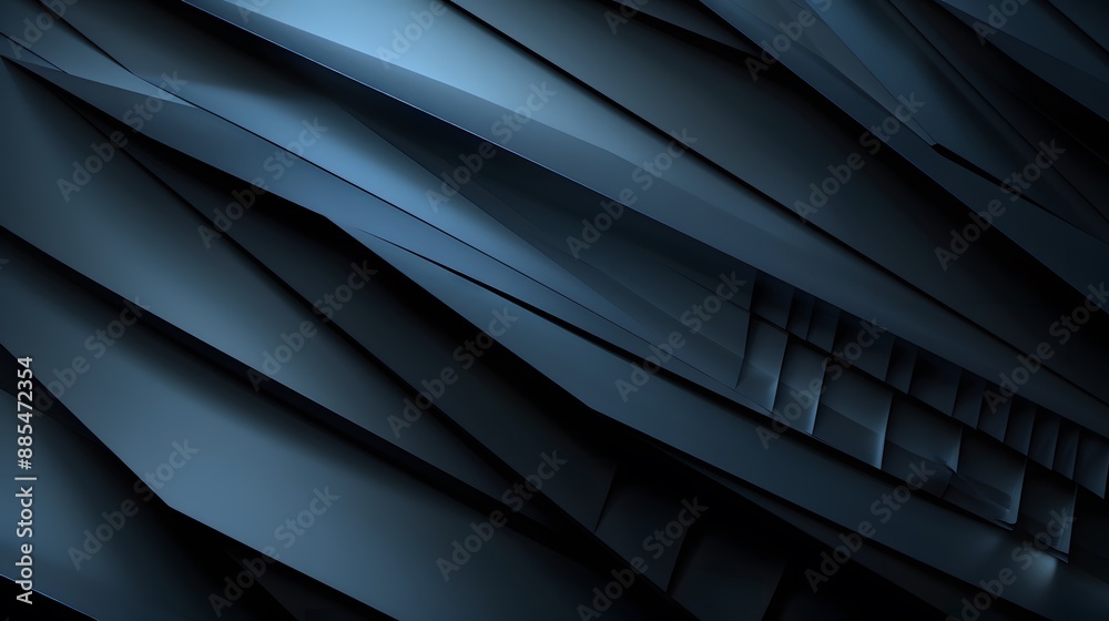 Obraz premium Sharp Abstract Dark Layers with Blue Tint