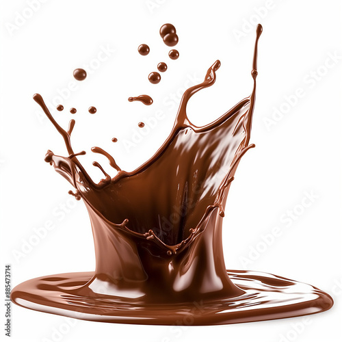 chocolate splash isolated on white background