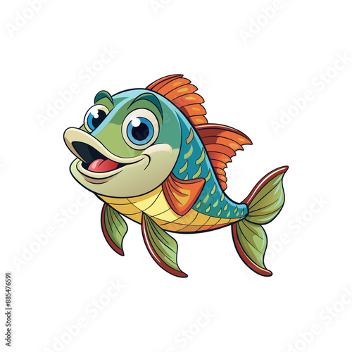 Tropical colorfull fishes collection.