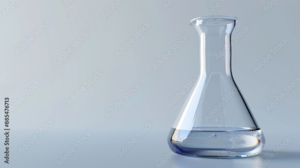 A clear glass beaker with a small amount of liquid at the bottom, elegantly displayed against a minimalistic light background. A clear glass beaker with a small amount of liquid at the bottom, elegantly displayed against a minimalistic light background.