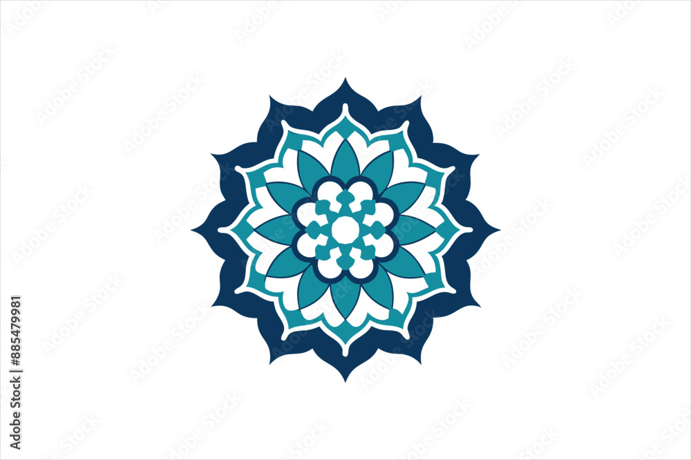Abstract circular pattern design mandala style vector art illustration Abstract circular pattern design mandala style vector art illustration
