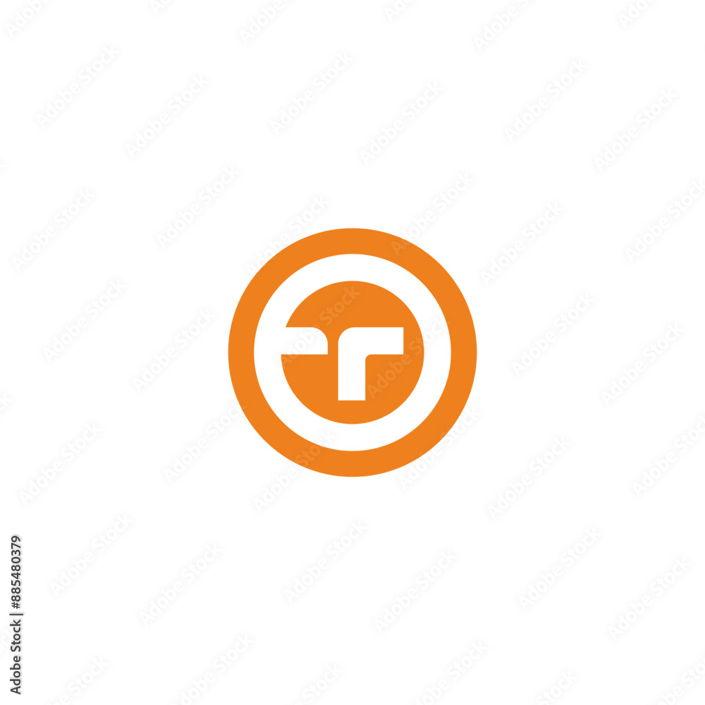T letter on logo circle. with a monogrammed dynamic T incision T letter on logo circle. with a monogrammed dynamic T incision