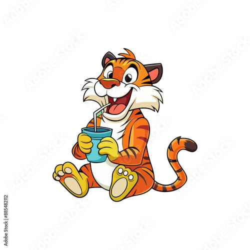 Tiger is Powerful majestic solitary striped predator.