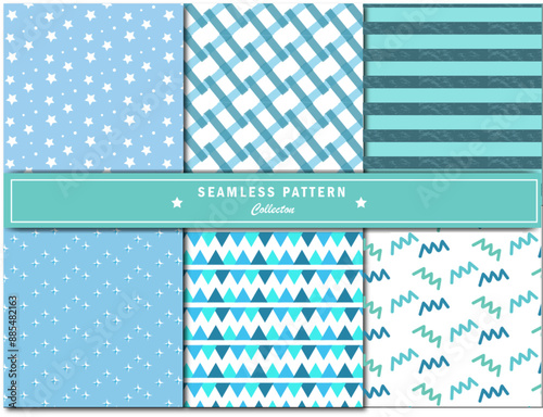 baby shower pattern pastel blue. baby boy and baby girl cute seamless backgroun collection