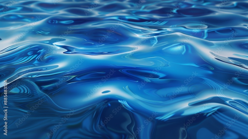 Stereoscopic Image of Motion Patterns on a Water Surface, Featuring a Digitally Generated Three-Dimensional Abstract Art Background in Blue - Perfect for Modern Design Projects Stereoscopic Image of Motion Patterns on a Water Surface, Featuring a Digitally Generated Three-Dimensional Abstract Art Background in Blue - Perfect for Modern Design Projects