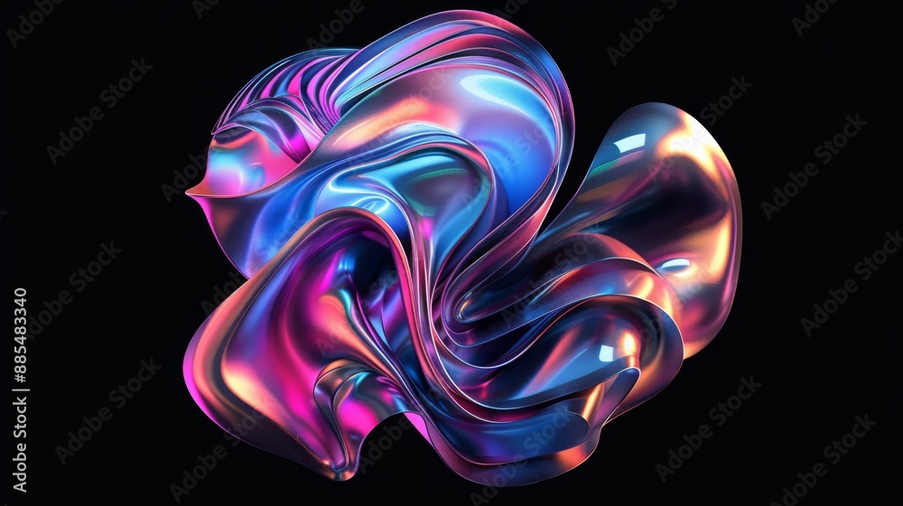 Abstract holographic liquid swirl. Abstract holographic liquid swirl.