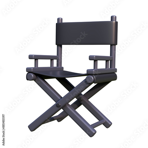 Director Chair 3D icon illustration, perfect for cinema theme UI design