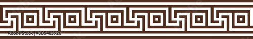 Greek key seamless border pattern collection. Decorative ancient meander, Greece ornament with repeated geometric motifs. Vector EPS10.