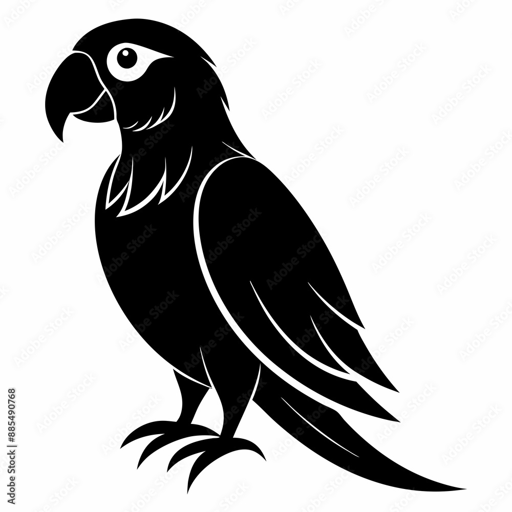 Parrot Black silhouette