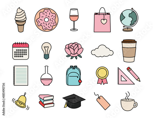 Office and Studies Icon Set