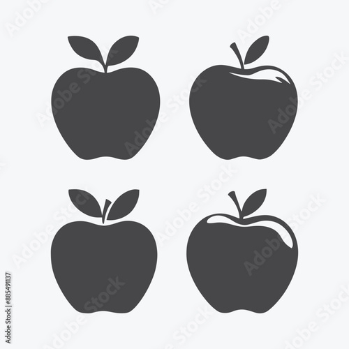 apple silhouette vector
