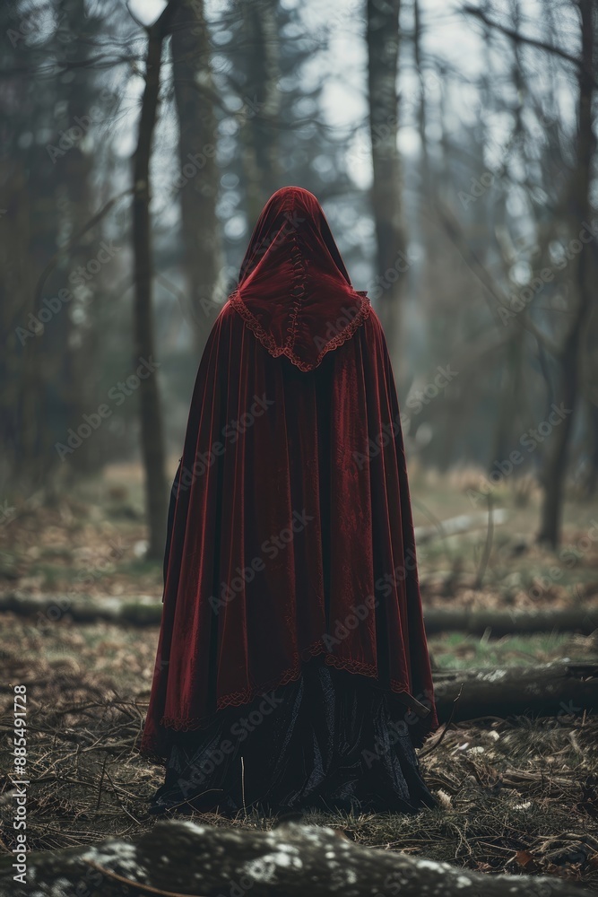 Fantasy figure in a fantasy hooded cloak. Fantasy figure in a fantasy hooded cloak.