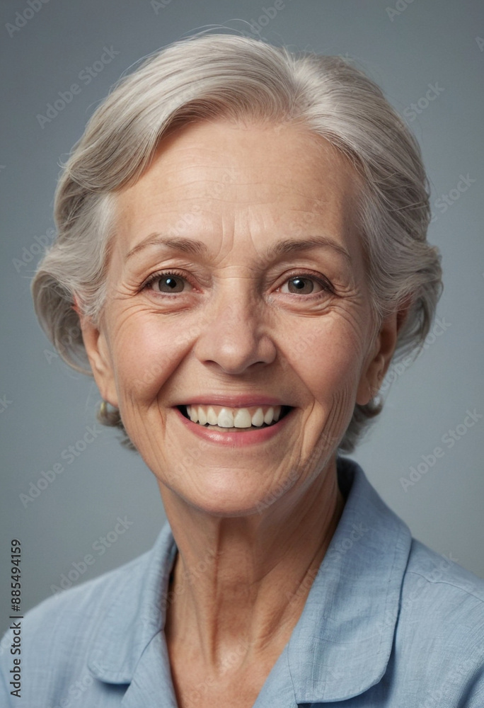 Portrait view of a regular happy smiling Chad old woman, ultra realistic, candid, social media, avatar image, plain solid background Portrait view of a regular happy smiling Chad old woman, ultra realistic, candid, social media, avatar image, plain solid background