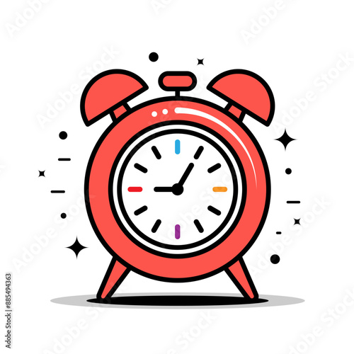 Alarm clock filled line design