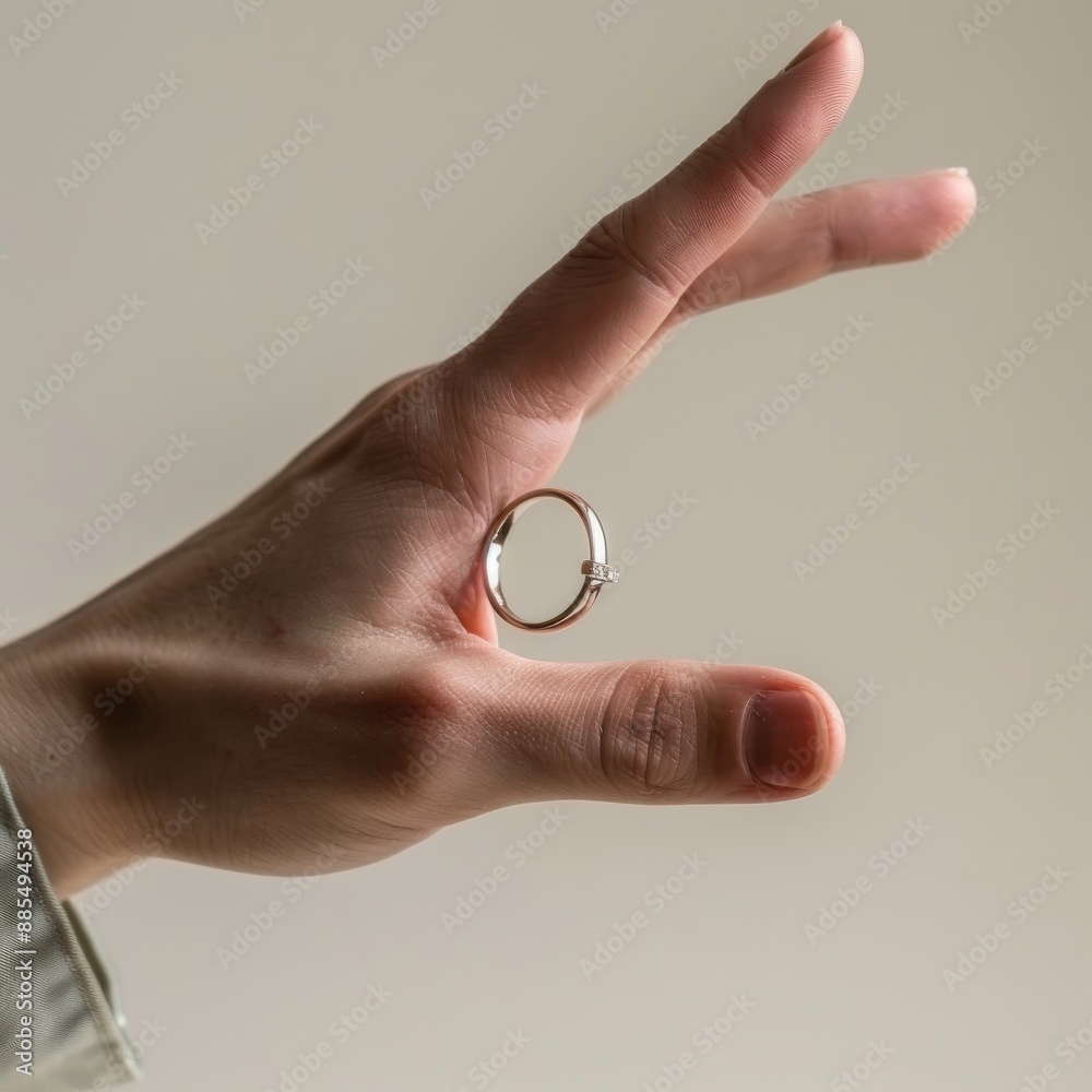 Woman hands rejecting engagement ring closeup, boyfriend proposal, relationship, jewelry on light Woman hands rejecting engagement ring closeup, boyfriend proposal, relationship, jewelry on light