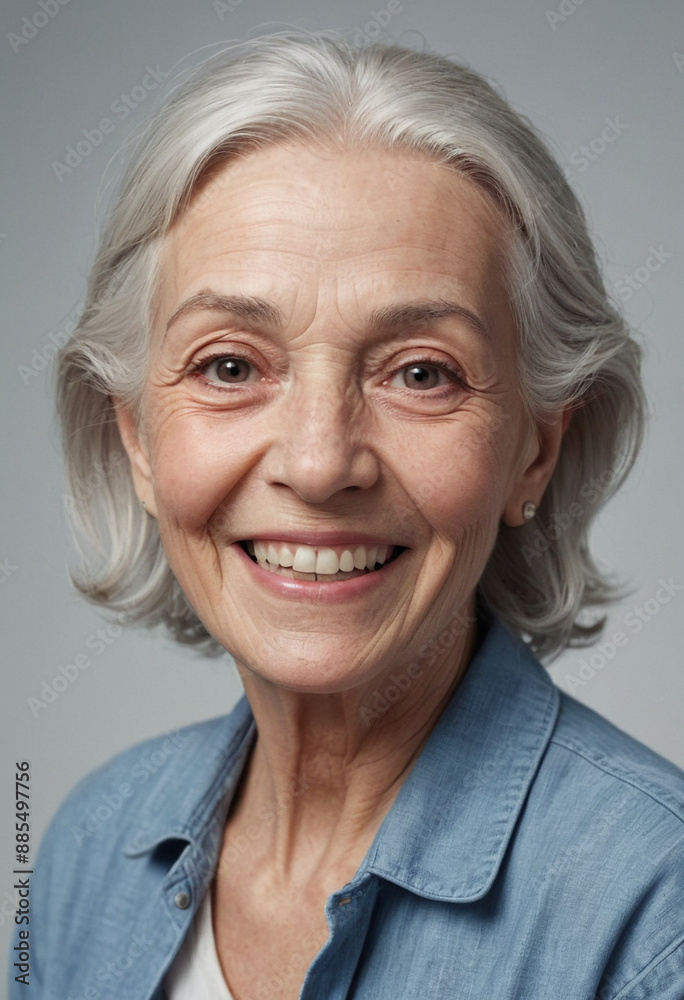 Portrait view of a regular happy smiling Jordan old woman, ultra realistic, candid, social media, avatar image, plain solid background Portrait view of a regular happy smiling Jordan old woman, ultra realistic, candid, social media, avatar image, plain solid background