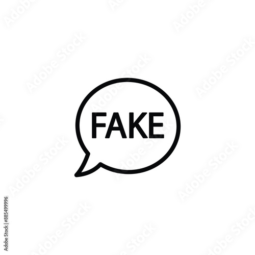 fake icon vector fake news  information sign