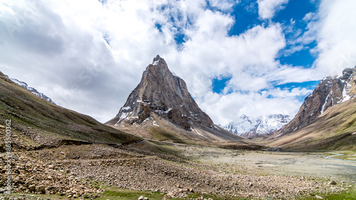 Gonbo Rangjon is a stand-alone lofty rocky precipice located south of Kargyak village in the Lungnak valley, Zanskar, Laddakh, India
