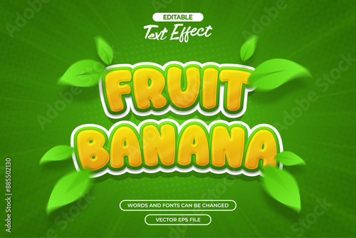 Fruit banana text effect