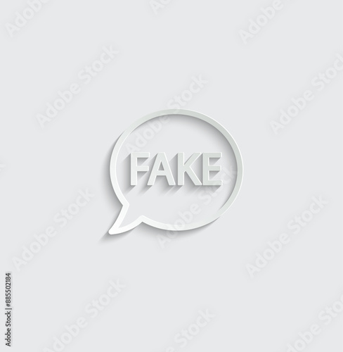 fake icon vector fake news  information sign