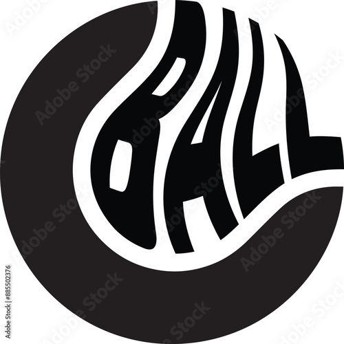 Black ball with warped shape.