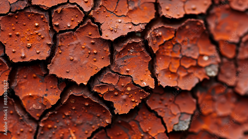 Heavily rusted iron surface with flaky texture and varied rust hues isolated on gradient background Heavily rusted iron surface with flaky texture and varied rust hues isolated on gradient background