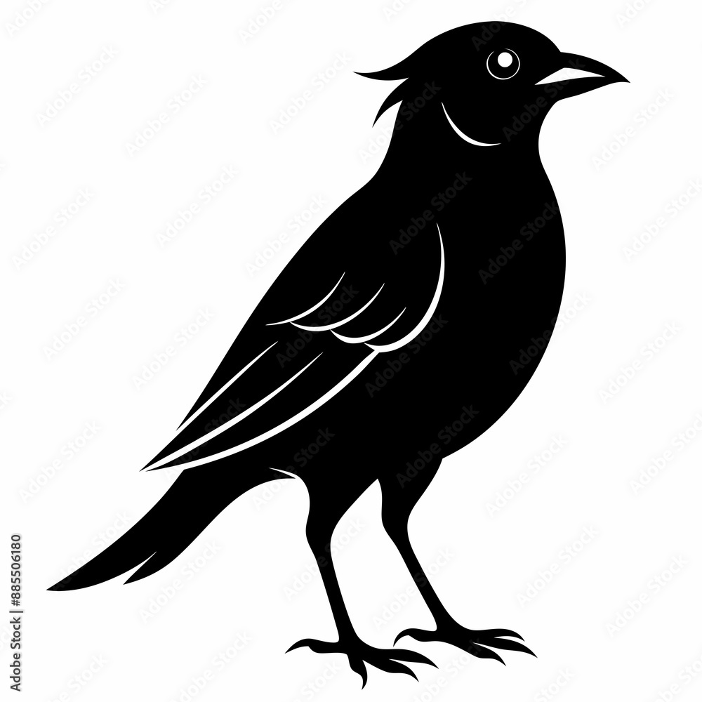 Naklejka premium Skylark Black silhouette