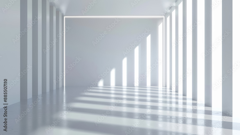 Minimalist wall with vertical light strips sleek modern design monochrome color scheme Minimalist wall with vertical light strips sleek modern design monochrome color scheme