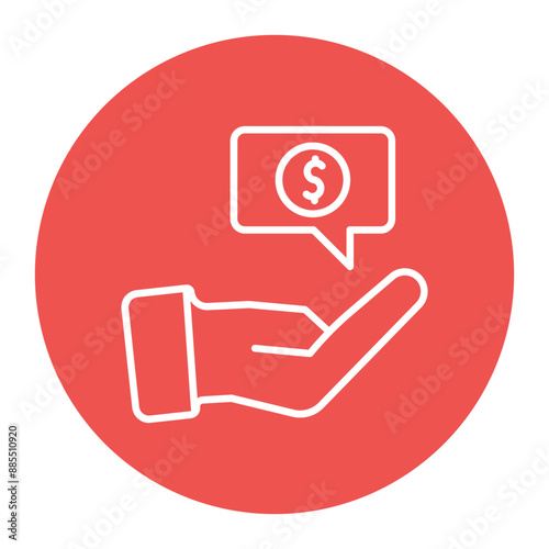 Quadro em tela Kickback Cash Icon
