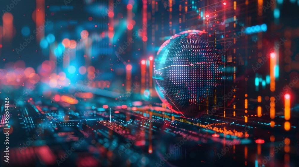 A conceptual image of a digital globe with stock market data points, symbolizing the global nature of financial markets. A conceptual image of a digital globe with stock market data points, symbolizing the global nature of financial markets.