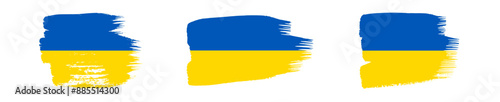 Set of Ukrainian national flags