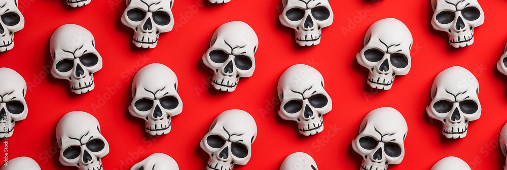 Halloween abstract background with skull patterns in red and black edgy and chilling Halloween abstract background with skull patterns in red and black edgy and chilling