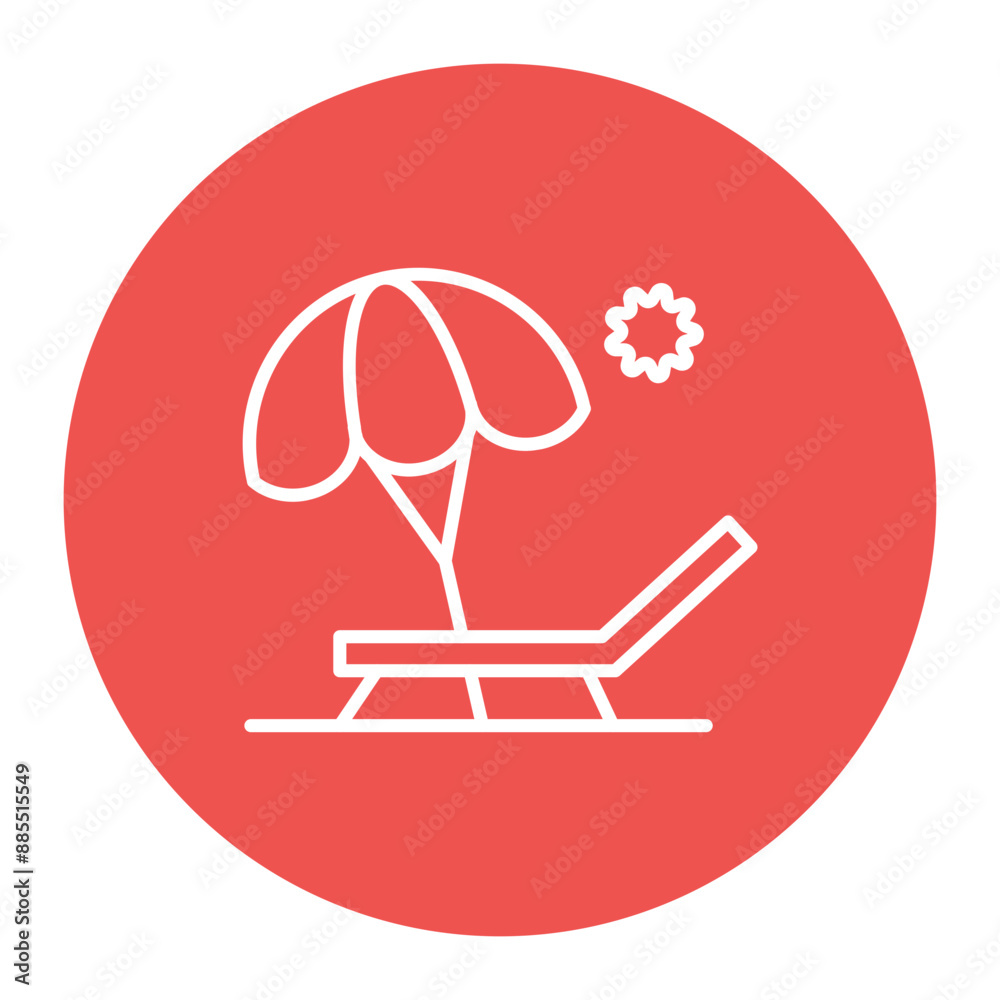 Fototapeta premium Beach Chair Icon