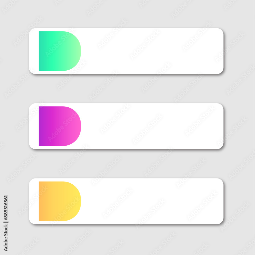 Set of paper stickers for notes. Concept for infographics. Set of paper stickers for notes. Concept for infographics.