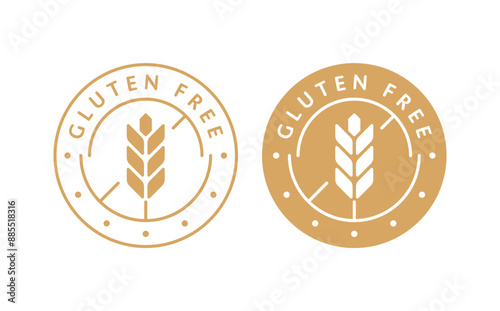 gluten free stamp. gluten free sticker on white background. gluten free concept