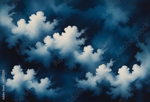 dark grey gray and blue clouds like background, swirls, lights and fractals, storm like sky background photo