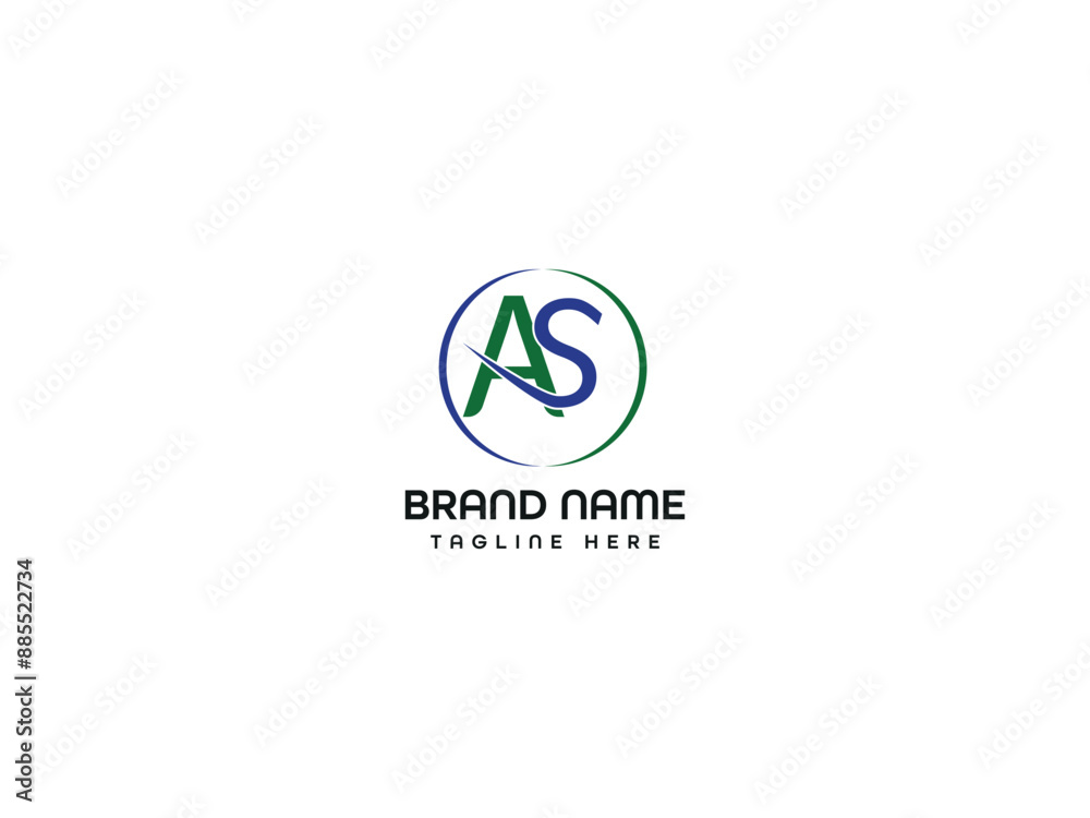 AS Letter Logo AS Letter Logo