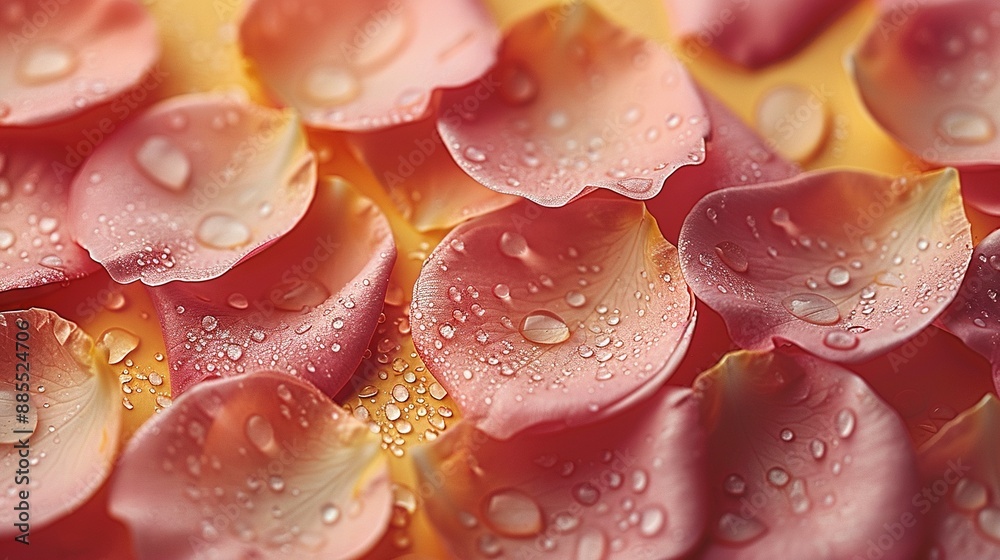 A close-up of pink flowers with water droplets on their petals A close-up of pink flowers with water droplets on their petals