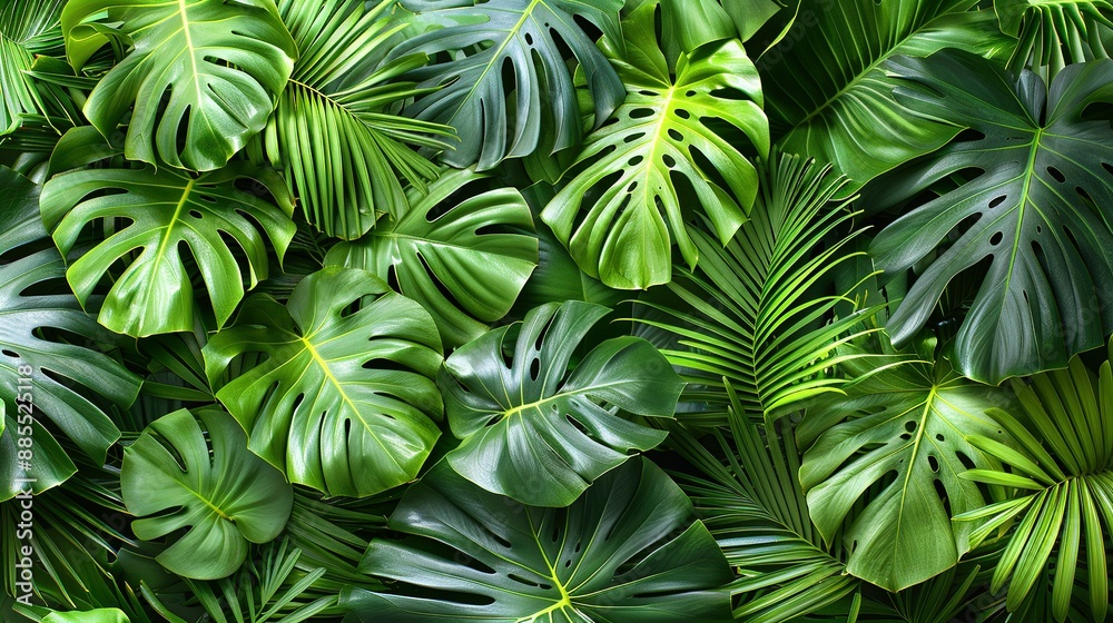 A close-up photo of several green plants with oversized leaves on both ends of the lower leaves in the picture A close-up photo of several green plants with oversized leaves on both ends of the lower leaves in the picture