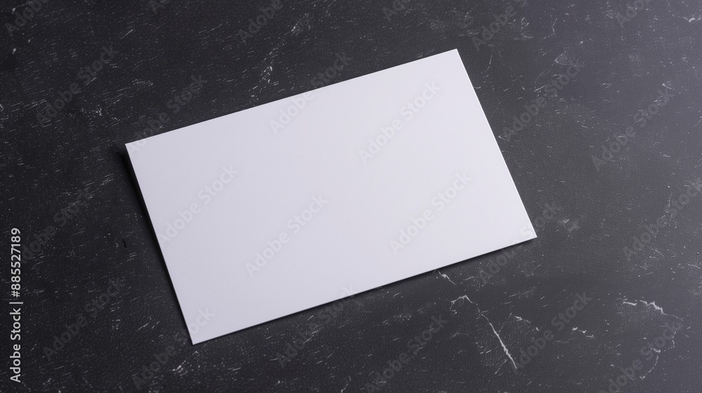 Blank White Card on Dark Textured Background for Mockups, Invitations, Greeting Cards, Business Branding, or Minimalist Designs Blank White Card on Dark Textured Background for Mockups, Invitations, Greeting Cards, Business Branding, or Minimalist Designs