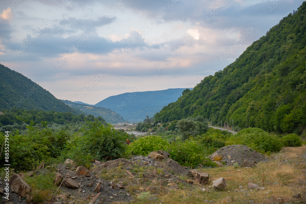 Beautiful mountain view in Georgia in summer Beautiful mountain view in Georgia in summer