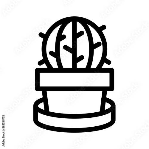 Cactus icons and symbols set in a 64px artboard size framework,
and Cactus symbols arranged in outline and glyph