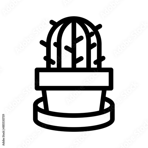 Cactus icons and symbols set in a 64px artboard size framework,
and Cactus symbols arranged in outline and glyph