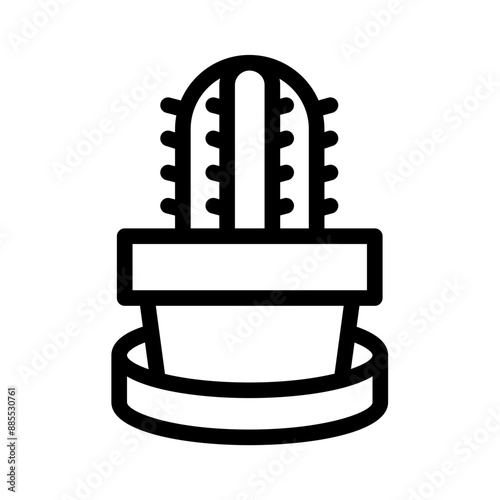Cactus icons and symbols set in a 64px artboard size framework,
and Cactus symbols arranged in outline and glyph