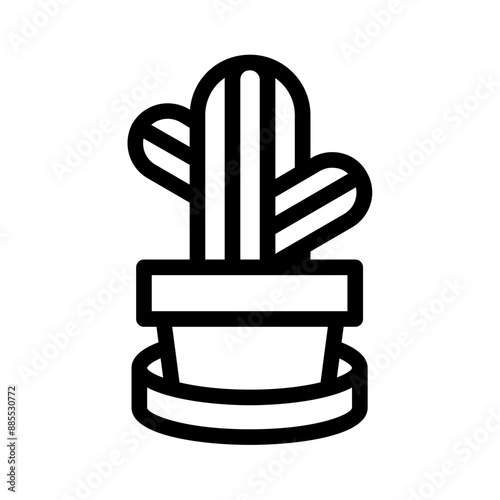 Cactus icons and symbols set in a 64px artboard size framework,
and Cactus symbols arranged in outline and glyph